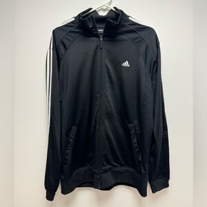 Black adidas striped track suit jacket